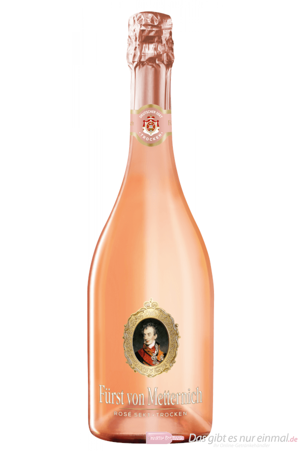 Rosé Trocken Sekt von 6-0,75l Metternich Fürst Flasche