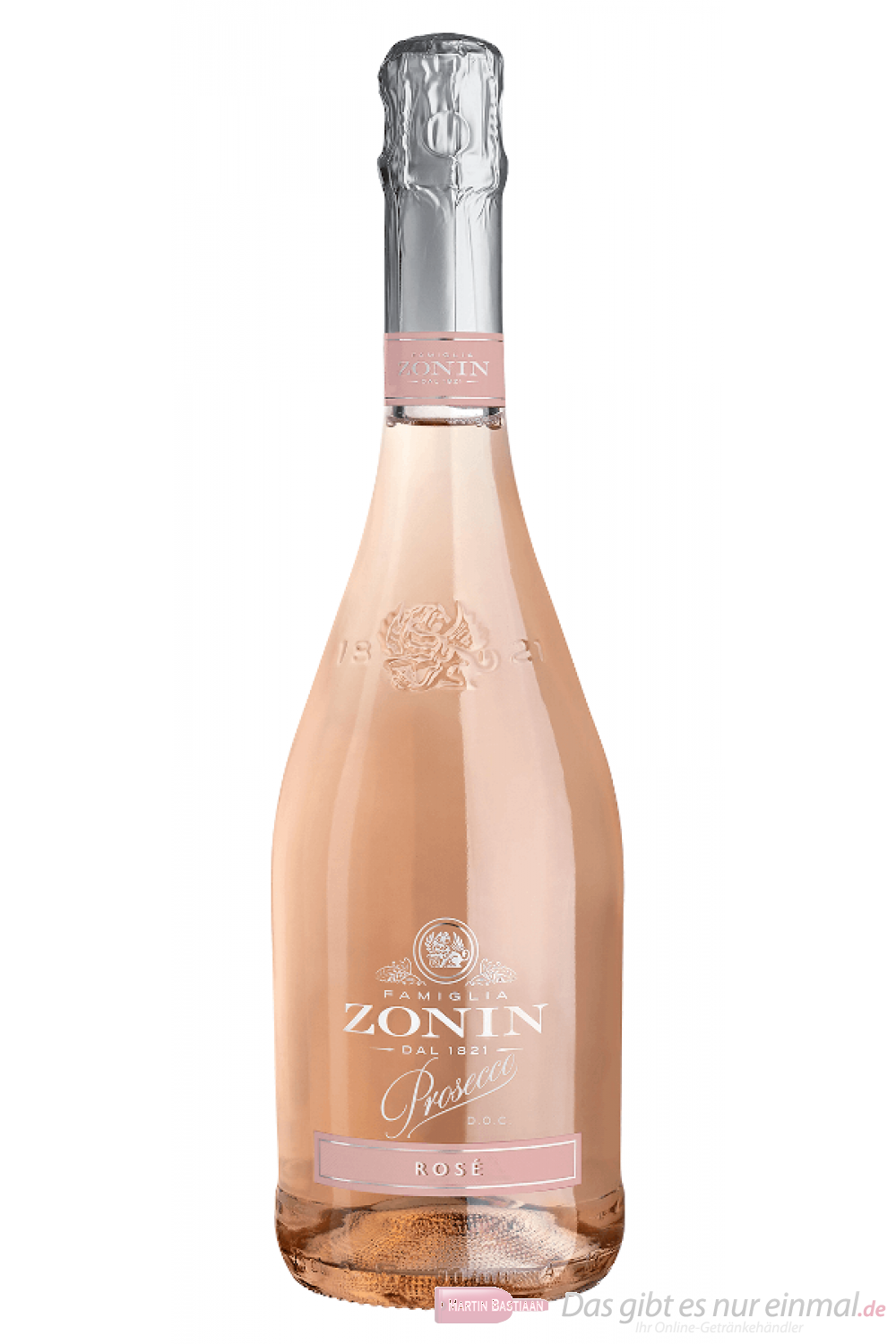Zonin 6-0,75l Dry Extra Spumante Prosecco DOC Rose Millesimato Flaschen